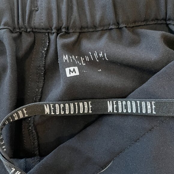 Womens Medcouture Black Scrub Pants - M - Picture 6 of 6